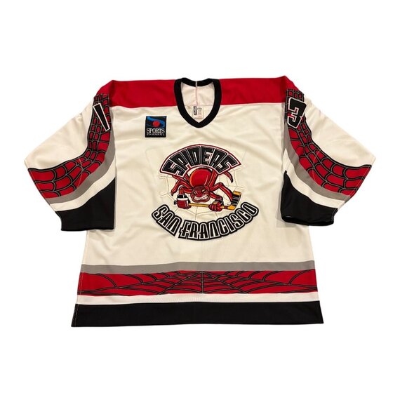 Rare Vtg Authentic San Francisco Spiders Bauer IHL Hockey Jersey Men's 52 Drake - Picture 1 of 7